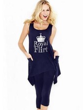 Ann Summers Royal Flirt Slouch Pj's Set Sz 12 *FREE POST*
