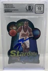 Allen Iverson Signed 1997-98 E-X2001 Star Date 2001 #7 Beckett Auto 10