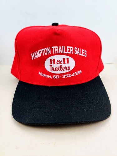 Vintage H&H Hampton Trailer Sales SD USA Trucker Hat Snapback Cap NOS New