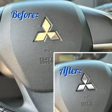 1 Mitsubishi Mirage Custom Interior Emblem Badge Logo Decal Sticker USA Made