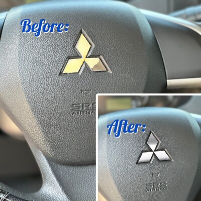 1 Mitsubishi Mirage Custom Interior Emblem Badge Logo Decal Sticker USA Made