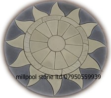 2.56M AZTEC SUN PATIO PAVING SLAB GARDEN BUFF - GREY  [:DELIVERY EXCEPTIONS.]