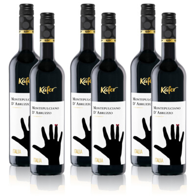 Käfer Montepulciano d'Abruzzo DOC, trocken, sortenreines Weinpaket (6x0,75l)