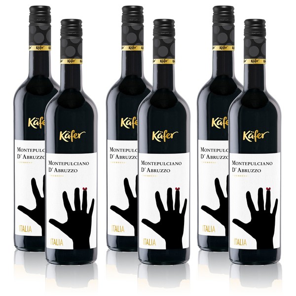 KäFer Montepulciano D'abruzzo Doc, Trocken, Sortenreines Weinpaket (6X0,75L)-image