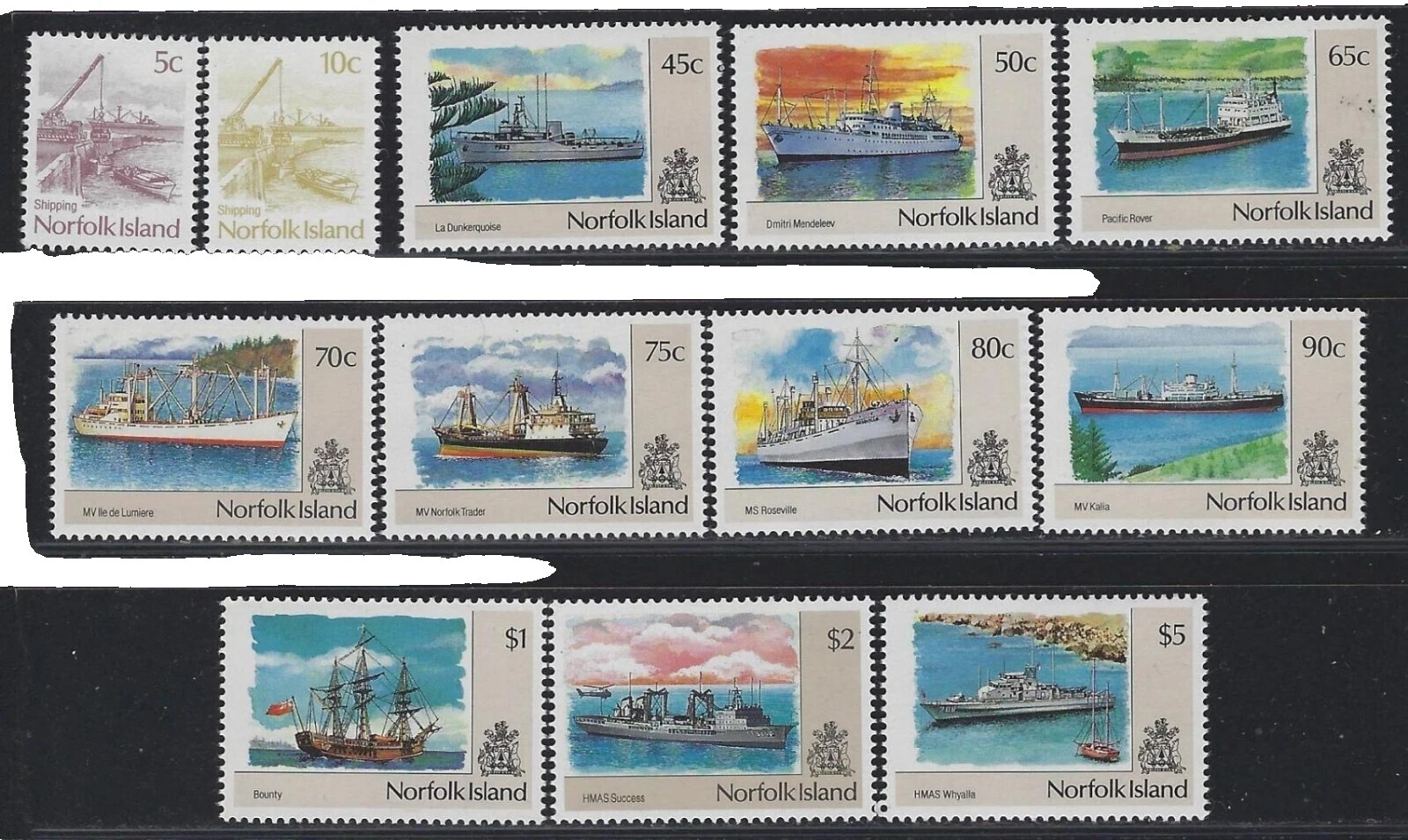 En excelente estado nunca abisagrado/estampillada sin montar o nunca montada Sellos de Barcos y botes