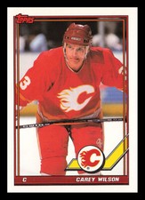 Carey Wilson #85 1991-92 Topps Calgary Flames