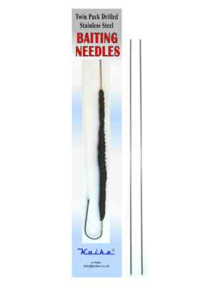 Koike Baiting needles Twin pack drilled stainless steel Lugworm/Ragworm etc