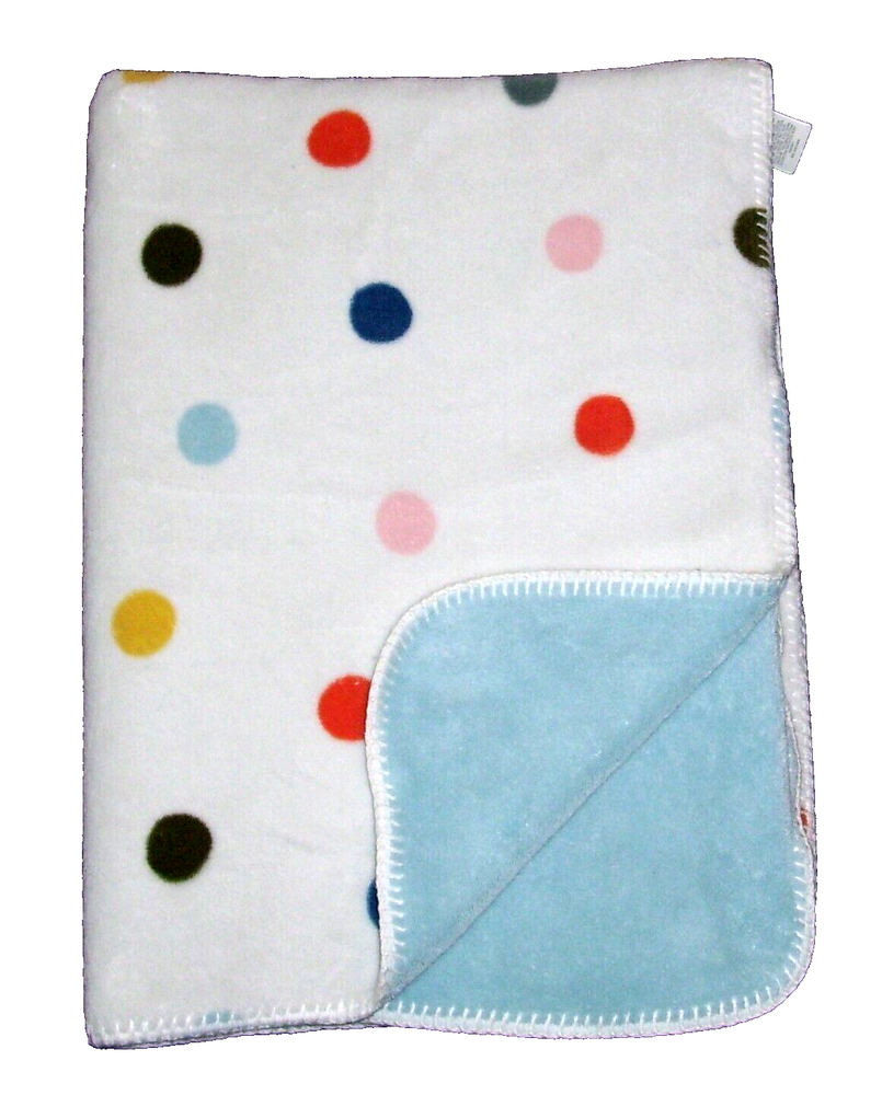 Cloud Island 30x40 Multi Color Polka Dot Baby Blanket in Orange Blue Pink  