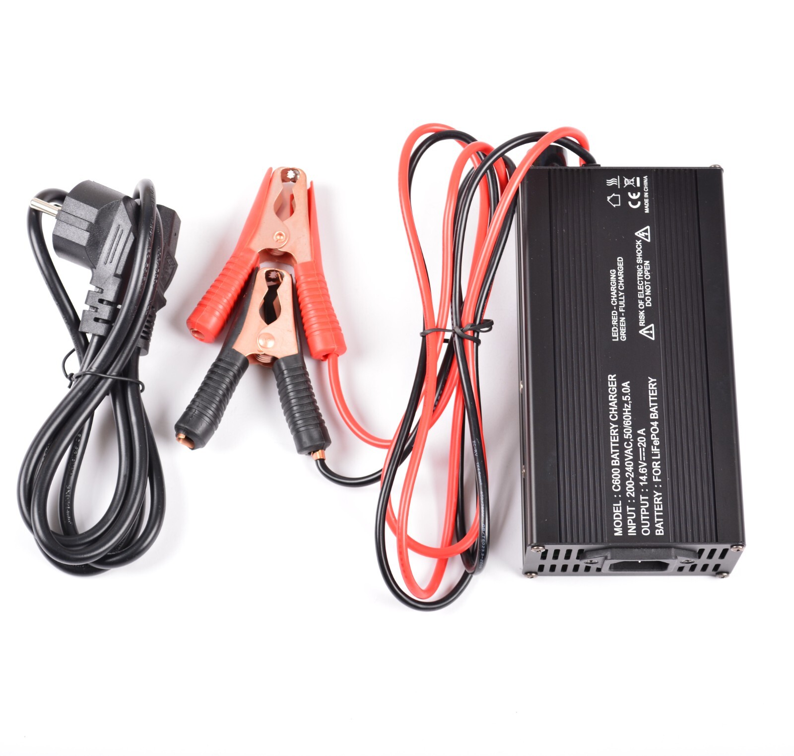 12V (14,6V) 20A CARICABATTERIA PER BATTERIE LIFEPO4 LITIO FERRO FOSFATO H2E2