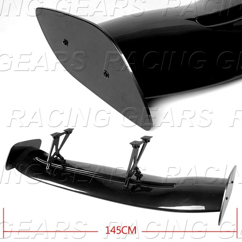 УНИВЕРСАЛЬНЫЙ 57 «GT КРЫЛО ДРАКОН-2 СТИЛЬ ОКРАШЕННЫЙ ЧЕРНЫЙ БАГАЖНИК РЕГУЛИРУЕМЫЙ СПОЙЛЕР КРЫЛО - Изображение 4 из 4