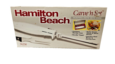 Hamilton Beach Carve N Set Electric Knife With Case And Fork  74250