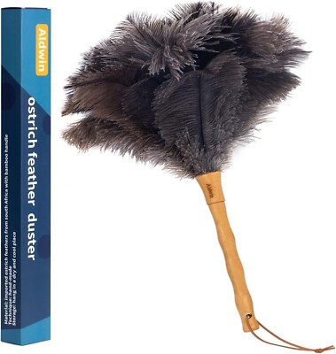 Plumero De Avestruz, Plumero De Plumas De Avestruz De 16 Pulgadas Con Mango De