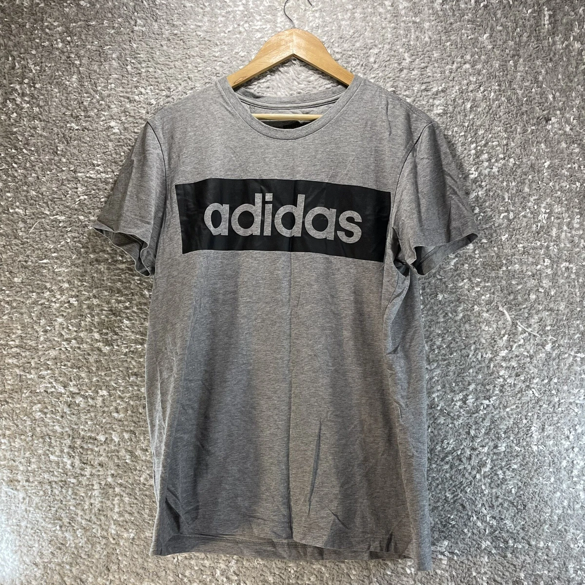 Adidas Men\'s Sport Essentials Logo Short Sleeve Tee Shirt Crew Neck L  Climalite | eBay