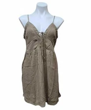 Romeo and Juliet Couture BROWN Juniors Lined Dress, US Medium