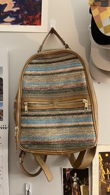 Tommy Bahama Multicolored Woven Adjustable Backpack Travel Bag