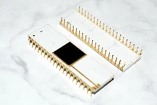 2x KM1810VT3 = C8203 IC / Microchip n-MOS Logic DIP-40 GOLD Pins Soviet NEW