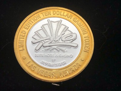 【レア★希少】ニュースキン 10K 10金 ミリョンドルサークル ゴールドバッジ RIO Las Vegas $10 TEN Dollar Gaming Token .999 Fine Silver