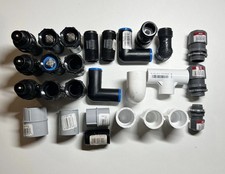 Huge Lot Of 27 Lawn Sprinkler PVC Fittings Nozzles Irrigation System Adapters