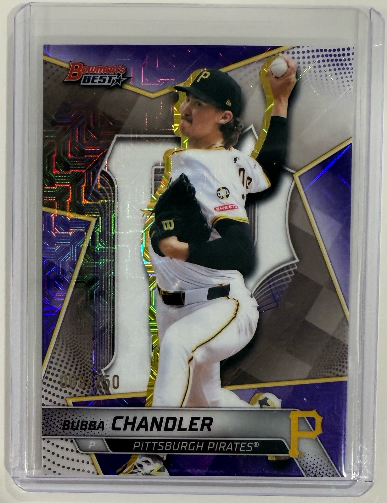 2025 Topps Bowman's Best Bubba Chandler #TP-9 Purple Mojo Refractor /250