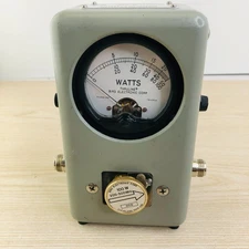 Bird Thruline Wattmeter Model 43 w/ Bird 100W 200-500MHz 100D Slug