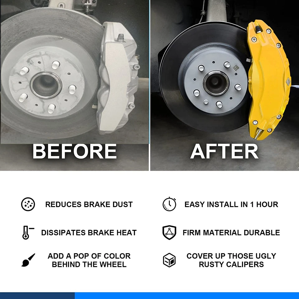 Cubiertas de pinza de freno amarillas para 2026 Tesla Y accesorios de largo alcance con calcomanías Foto 4 de 4