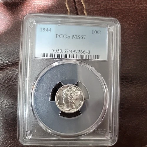 1944 PCGS MS67 MERCURY DIME 10c