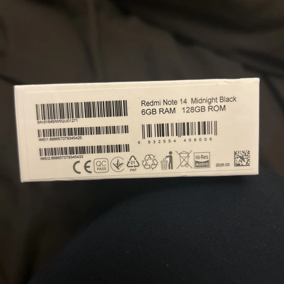 Xiaomi Redmi Note 14 Unlocked - Midnight Black - Brand New Sealed - 6gb/128gb - Image 2 of 4