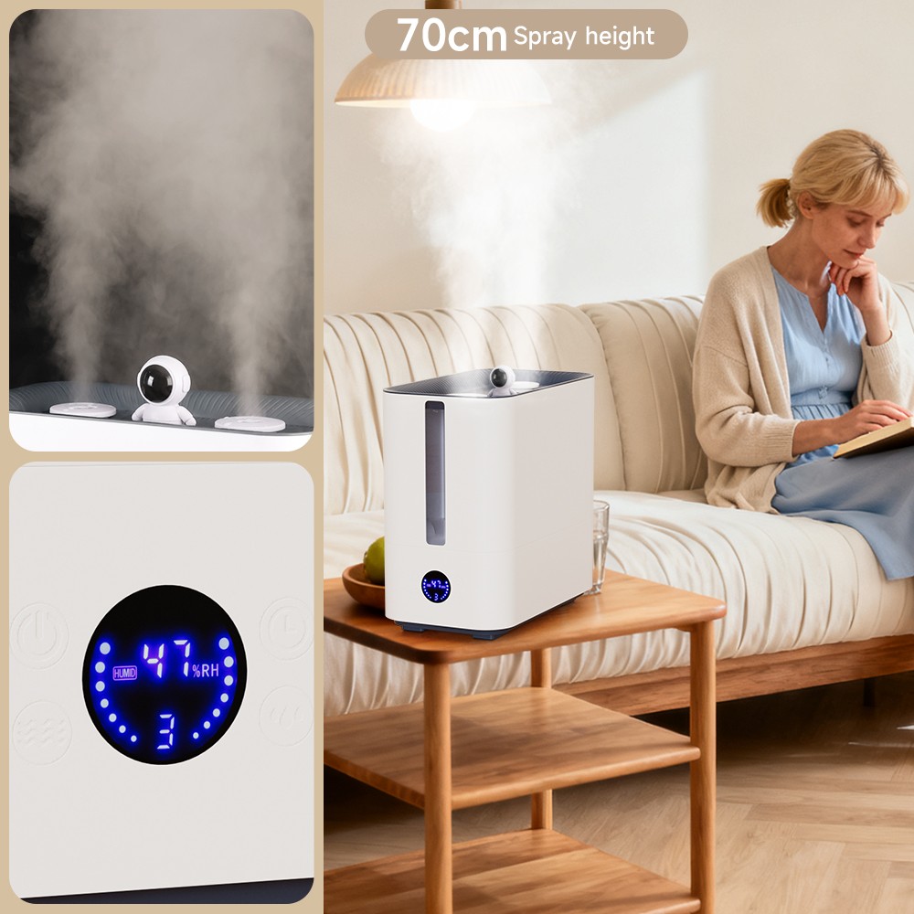 9.8L Large Capacity Humidifier 800ml/h Nano Four-Spray 50H Runtime*