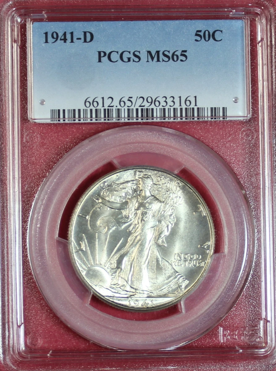 MS 65 Graded 1941 Year Liberty Walking Half Dollars (1916-1947