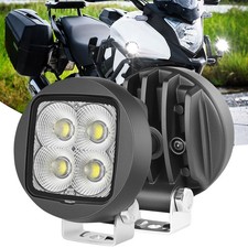2x 3 Inch Round Led Fog White Lights Flood Bumper Driving Pods Bar Off Road Atv