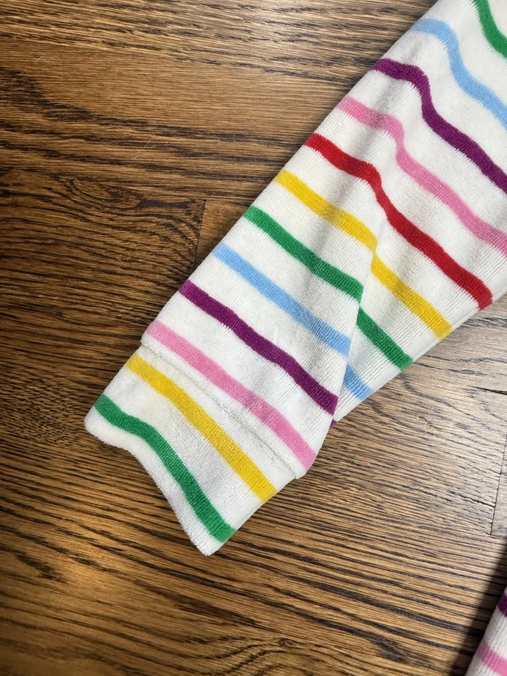 Vestido de terciopelo Hanna Andersson Signature en rayas de colores talla 6-7 Foto 2 de 4