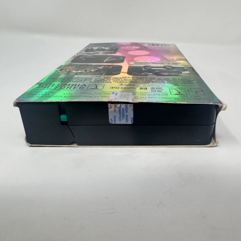 Vintage Men In Black VHS 1997 Will Smith Tommy Lee Jones Sci-Fi Movie Columbia Foto 4 de 4