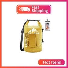 HEETA Dry Bag Waterproof Backpack with Phone Case Yellow, 5L 