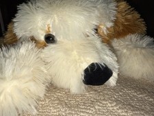 BURTON  BURTON PLUSH DOG CREAM  TAN FLOPPY STUFFED ANIMAL EUC   