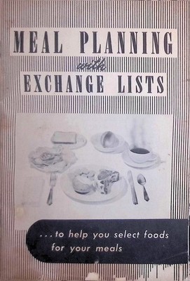 Meal Planning w/ Exchange Lists Diabetes Diet Pamphlet 1950s ADA Typography