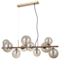 Moderne Bernstein Honig Süß Messing HäNgelampe IP20 10X5W G9