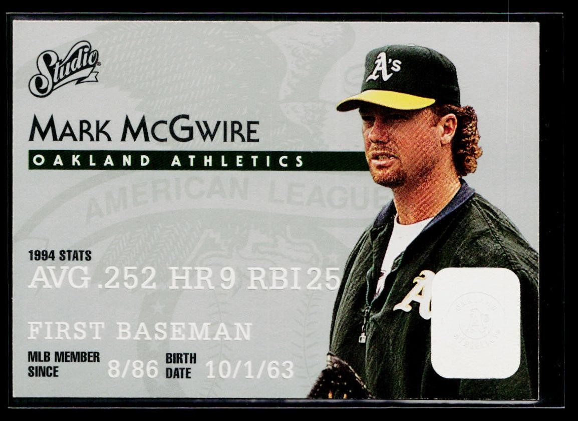 1995 Studio #141 Mark McGwire
