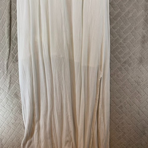 Forever 21 Womens Medium Dress White Crochet Tassles Sleeveless Long Midi Boho - Picture 14 of 15