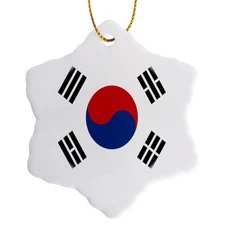 3dRose, South Korea Flag, Ornament
