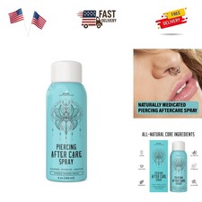 Natural 4oz Piercing Aftercare Spray - Gentle Saline Solution for Healing