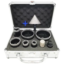 Diamond Core Drill Bits Set Ceramic Tile Marble Granite Hole Saw Cutter Kit Set