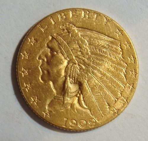 1909 $2 1/2 Indian Gold GEM