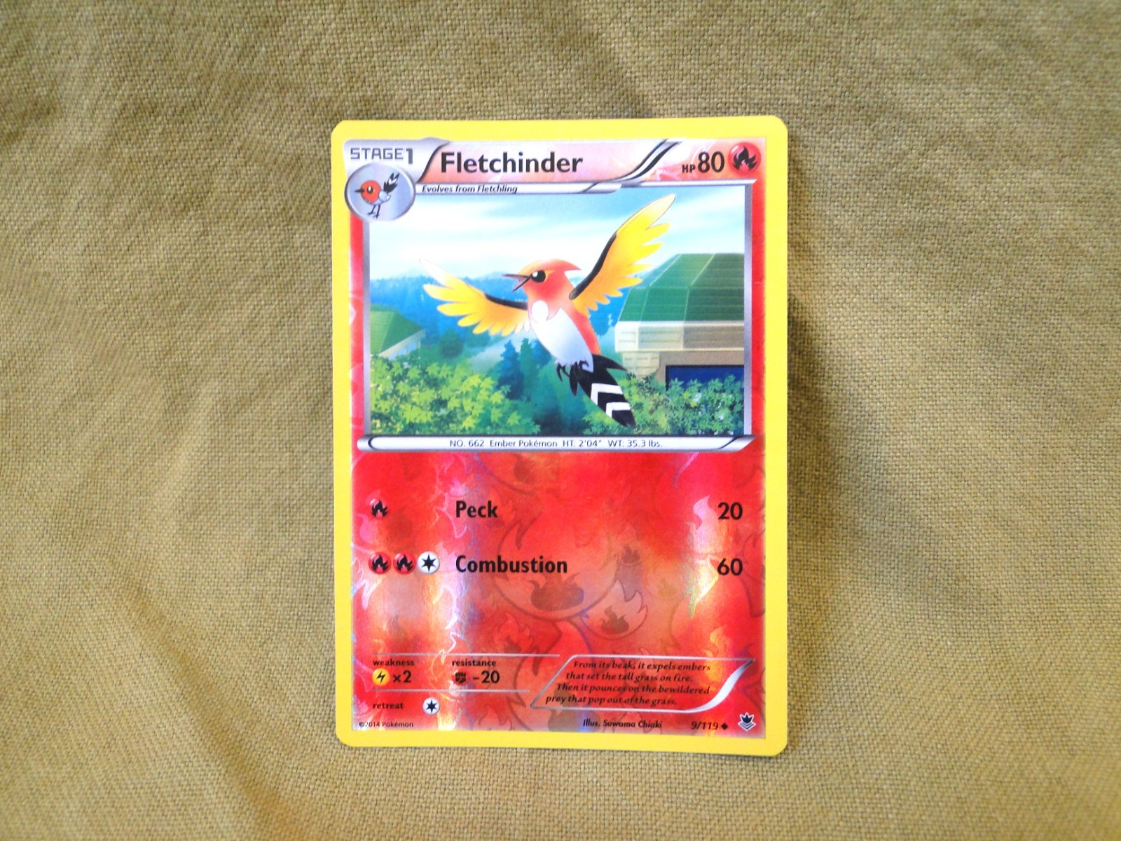 Pokemon Trading Card - Phantom Forces: Fletchinder Reverse Holo 9/119