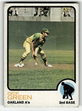 1973 Topps Dick Green #456 Oakland Athletics MID HIGHER GRADE NO CREASES