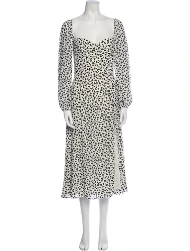 Printed Midi Length Dress Reformation