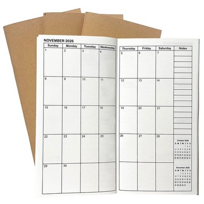 Travelers Notebook kalender Jan 2026   Jun 2027, Travelers Notebook Inserts, ...