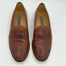 Johnston & Murphy -Men’s Brown genuine Leather Loafers slip on Dress shoes SZ 11