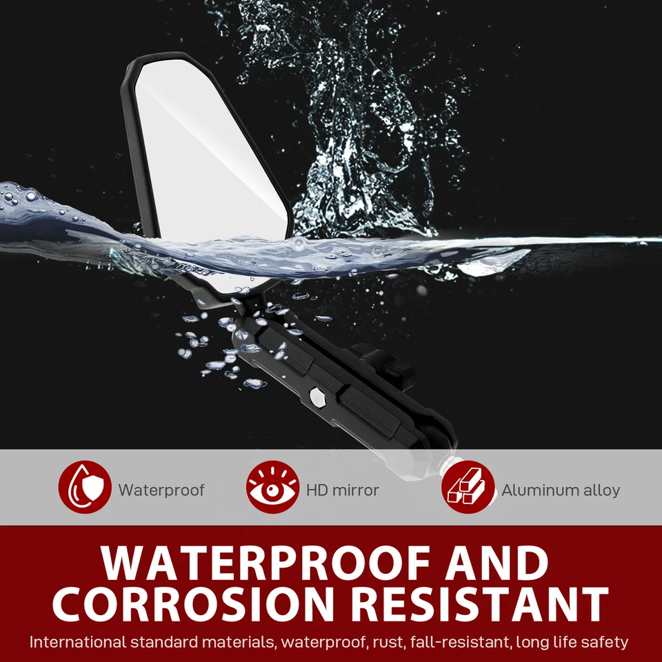 Pair of Motorcycle 8mm/10mm Rearview Mirrors For Yamaha XS360 XS400 XS500 XS750 - Image 4 of 4