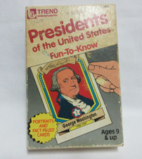 Vintage Presidents of the United States Fun-To-Know Flash Cards 1992