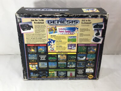 NEW 1992 Sega Genesis Console & Sonic Video Game Boxed